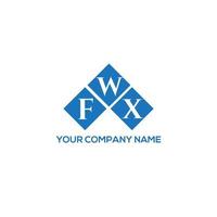 diseño de logotipo de letra fwx sobre fondo blanco. concepto de logotipo de letra de iniciales creativas fwx. diseño de letras fwx. vector
