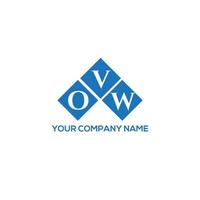 OVW creative initials letter logo concept. OVW letter design.OVW letter logo design on white background. OVW creative initials letter logo concept. OVW letter design. vector