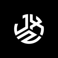 JXZ letter logo design on black background. JXZ creative initials letter logo concept. JXZ letter design. vector