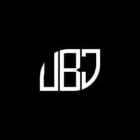 . concepto de logotipo de letra de iniciales creativas ubj. Diseño de letras ubj. diseño de logotipo de letras ubj sobre fondo negro. concepto de logotipo de letra de iniciales creativas ubj. diseño de letras ubj. vector