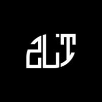 concepto de logotipo de letra inicial creativa zlt. diseño de letras zlt. diseño de logotipo de letras zlt sobre fondo negro. concepto de logotipo de letra inicial creativa zlt. diseño de letras zlt. vector