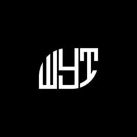 WYT letter logo design on black background. WYT creative initials letter logo concept. WYT letter design. vector