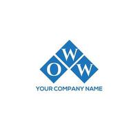 diseño de logotipo de letra oww sobre fondo blanco. concepto de logotipo de letra de iniciales creativas oww. Diseño de letras oww. vector