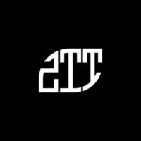 diseño de logotipo de letra ztt sobre fondo negro. concepto de logotipo de letra inicial creativa ztt. diseño de letras ztt. vector