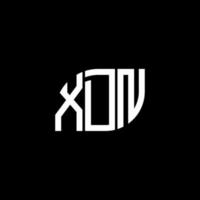 xdn letter design.xdn letter logo design sobre fondo negro. concepto de logotipo de letra de iniciales creativas xdn. xdn letter design.xdn letter logo design sobre fondo negro. X vector