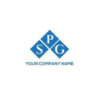 SPG letter logo design on white background. SPG creative initials letter logo concept. SPG letter design. vector