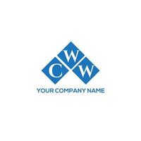 CWW letter logo design on white background.  CWW creative initials letter logo concept.  CWW letter design. vector