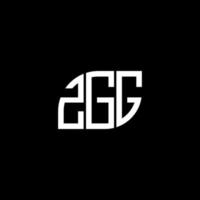 ZGG letter logo design on black background. ZGG creative initials letter logo concept. ZGG letter design. vector
