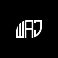 diseño del logotipo de la letra waj sobre fondo negro. concepto de logotipo de letra de iniciales creativas waj. diseño de letras waj. vector