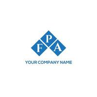 FPA letter logo design on white background. FPA creative initials letter logo concept. FPA letter design. vector