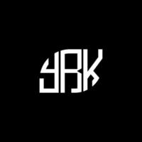 YRK letter logo design on black background. YRK creative initials letter logo concept. YRK letter design. vector