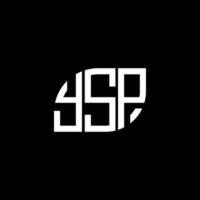 ysp concepto de logotipo de letra de iniciales creativas. ysp letter design.ysp letter logo design sobre fondo negro. ysp concepto de logotipo de letra de iniciales creativas. diseño de letras ysp. vector