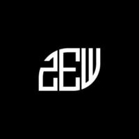 ZEW letter logo design on black background. ZEW creative initials letter logo concept. ZEW letter design. vector