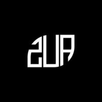 ZUA creative initials letter logo concept. ZUA letter design.ZUA letter logo design on black background. ZUA creative initials letter logo concept. ZUA letter design. vector