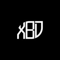 XBD letter logo design on black background. XBD creative initials letter logo concept. XBD letter design. vector