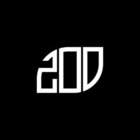 diseño del logotipo de la carta del zoológico sobre fondo negro. concepto de logotipo de la letra de las iniciales creativas del zoológico. diseño de letras del zoológico. vector