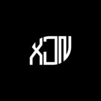 diseño del logotipo de la letra xjn sobre fondo negro. concepto de logotipo de letra de iniciales creativas xjn. diseño de letras xjn. vector