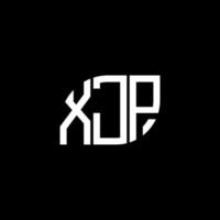 diseño de logotipo de letra xjp sobre fondo negro. xjp concepto creativo del logotipo de la letra de las iniciales. diseño de letras xjp. vector