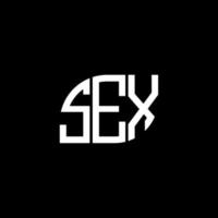 SEX letter logo design on black background. SEX creative initials letter logo concept. SEX letter design.