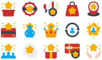 Set of Vector Icons Related to Customer Loyalty. Contains such Icons as Brand, Brand Awareness, Engagement, Brand Positioning, Customer, Feedback  and more.