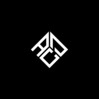 diseño de logotipo de letra acd sobre fondo negro. concepto de logotipo de letra de iniciales creativas acd. diseño de letras acd. vector