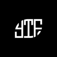 YTF letter logo design on black background. YTF creative initials letter logo concept. YTF letter design. vector