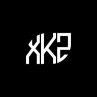 diseño del logotipo de la letra xkz sobre fondo negro. concepto de logotipo de letra inicial creativa xkz. diseño de letras xkz. vector