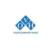 OVH letter logo design on white background. OVH creative initials letter logo concept. OVH letter design. vector