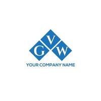 GVW letter logo design on white background. GVW creative initials letter logo concept. GVW letter design. vector