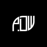 diseño del logotipo de la letra pdw sobre fondo negro.concepto del logotipo de la letra de las iniciales creativas pdw.diseño de la letra vectorial pdw. vector