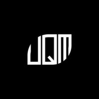 UQM letter logo design on black background. UQM creative initials letter logo concept. UQM letter design. vector