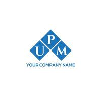 UPM letter logo design on white background. UPM creative initials letter logo concept. UPM letter design. vector