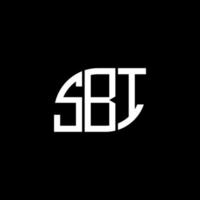 SBI letter logo design on black background. SBI creative initials letter logo concept. SBI letter design. vector