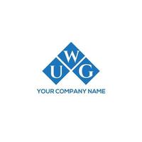 UWG creative initials letter logo concept. UWG letter design.UWG letter logo design on white background. UWG creative initials letter logo concept. UWG letter design. vector