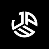 JPW letter logo design on black background. JPW creative initials letter logo concept. JPW letter design. vector