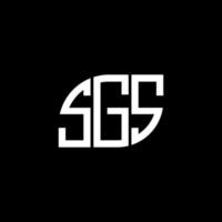 SGS letter logo design on black background. SGS creative initials letter logo concept. SGS letter design. vector