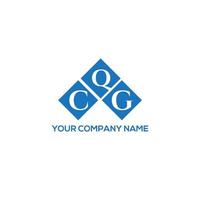 CQG letter logo design on white background. CQG creative initials letter logo concept. CQG letter design. vector