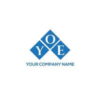 YOE letter logo design on white background. YOE creative initials letter logo concept. YOE letter design. vector