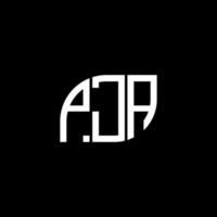 PJA letter logo design on black background.PJA creative initials letter logo concept.PJA vector letter design.