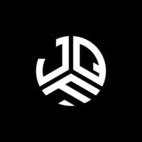 JQF letter logo design on black background. JQF creative initials letter logo concept. JQF letter design. vector