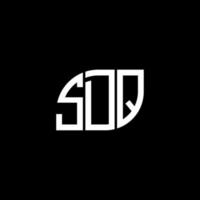 diseño de logotipo de letra sdq sobre fondo negro. concepto de logotipo de letra de iniciales creativas sdq. diseño de letras sdq. vector