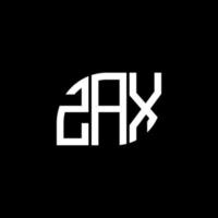 diseño del logotipo de la letra zax sobre fondo negro. concepto de logotipo de letra inicial creativa zax. diseño de letras zax. vector