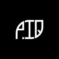 PIQ letter logo design on black background.PIQ creative initials letter logo concept.PIQ vector letter design.