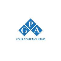 GPA letter logo design on white background. GPA creative initials letter logo concept. GPA letter design. vector