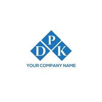 diseño de logotipo de letra dpk sobre fondo blanco. concepto de logotipo de letra de iniciales creativas dpk. diseño de letras dpk. vector