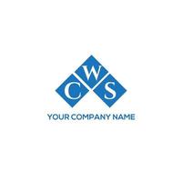 CWS letter logo design on white background.  CWS creative initials letter logo concept.  CWS letter design. vector