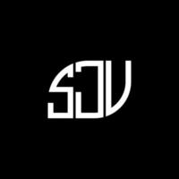 diseño del logotipo de la letra sjv sobre fondo negro. concepto de logotipo de letra de iniciales creativas sjv. diseño de letras sjv. vector