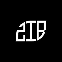 ZIB letter logo design on black background. ZIB creative initials letter logo concept. ZIB letter design. vector