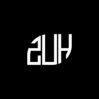 ZUH letter logo design on black background. ZUH creative initials letter logo concept. ZUH letter design. vector