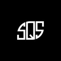 diseño de logotipo de letra sqs sobre fondo negro. concepto de logotipo de letra de iniciales creativas sqs. diseño de letras sqs. vector